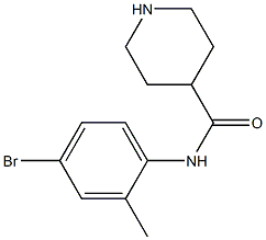 N-(4-bromo-2-methylphenyl)piperidine-4-carboxamide Struktur