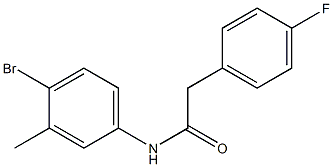 N-(4-bromo-3-methylphenyl)-2-(4-fluorophenyl)acetamide Struktur