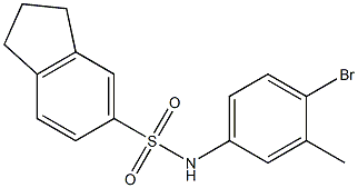 N-(4-bromo-3-methylphenyl)-2,3-dihydro-1H-indene-5-sulfonamide Struktur