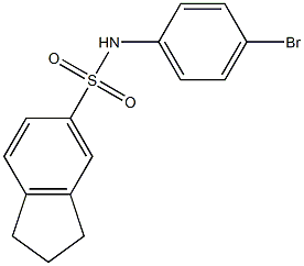 N-(4-bromophenyl)-2,3-dihydro-1H-indene-5-sulfonamide Struktur