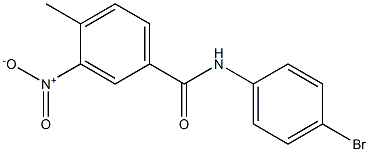 N-(4-bromophenyl)-4-methyl-3-nitrobenzamide Struktur