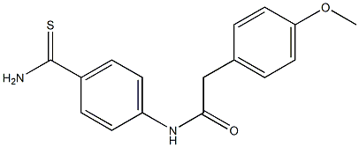 N-(4-carbamothioylphenyl)-2-(4-methoxyphenyl)acetamide Struktur