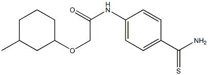 N-(4-carbamothioylphenyl)-2-[(3-methylcyclohexyl)oxy]acetamide Struktur