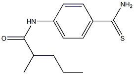 N-(4-carbamothioylphenyl)-2-methylpentanamide Struktur