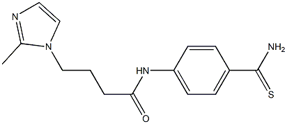 N-(4-carbamothioylphenyl)-4-(2-methyl-1H-imidazol-1-yl)butanamide Struktur