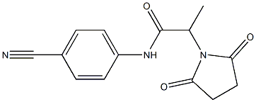 N-(4-cyanophenyl)-2-(2,5-dioxopyrrolidin-1-yl)propanamide Struktur