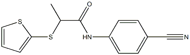 N-(4-cyanophenyl)-2-(thiophen-2-ylsulfanyl)propanamide Struktur