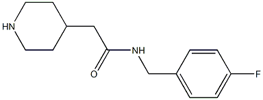 N-(4-fluorobenzyl)-2-piperidin-4-ylacetamide Struktur