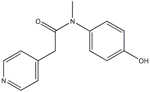 N-(4-hydroxyphenyl)-N-methyl-2-(pyridin-4-yl)acetamide Struktur