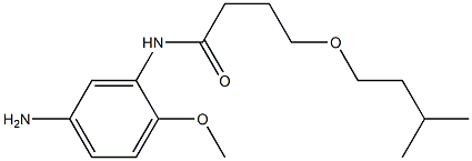 N-(5-amino-2-methoxyphenyl)-4-(3-methylbutoxy)butanamide Struktur