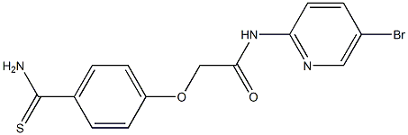 N-(5-bromopyridin-2-yl)-2-(4-carbamothioylphenoxy)acetamide Struktur