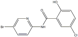 N-(5-bromopyridin-2-yl)-5-chloro-2-hydroxybenzamide Struktur