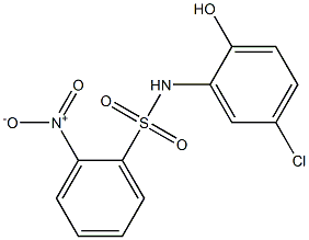 N-(5-chloro-2-hydroxyphenyl)-2-nitrobenzene-1-sulfonamide Struktur