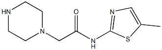 N-(5-methyl-1,3-thiazol-2-yl)-2-(piperazin-1-yl)acetamide Struktur