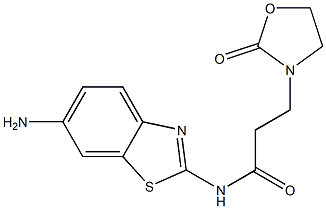 N-(6-amino-1,3-benzothiazol-2-yl)-3-(2-oxo-1,3-oxazolidin-3-yl)propanamide Struktur