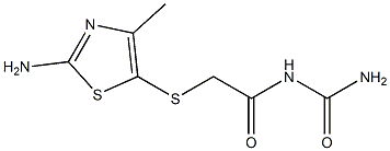 N-(aminocarbonyl)-2-[(2-amino-4-methyl-1,3-thiazol-5-yl)thio]acetamide Struktur