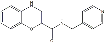 N-(pyridin-4-ylmethyl)-3,4-dihydro-2H-1,4-benzoxazine-2-carboxamide Struktur