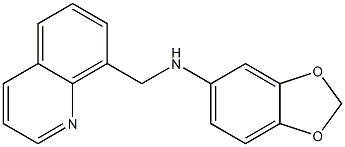 N-(quinolin-8-ylmethyl)-2H-1,3-benzodioxol-5-amine Struktur