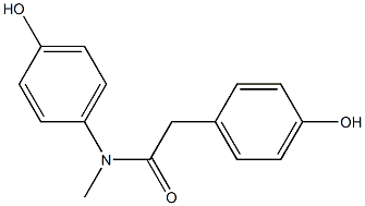 N,2-bis(4-hydroxyphenyl)-N-methylacetamide Struktur