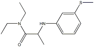 N,N-diethyl-2-{[3-(methylsulfanyl)phenyl]amino}propanamide Struktur