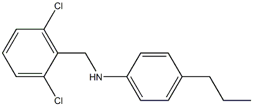 N-[(2,6-dichlorophenyl)methyl]-4-propylaniline Struktur