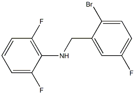 N-[(2-bromo-5-fluorophenyl)methyl]-2,6-difluoroaniline Struktur