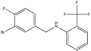 N-[(3-bromo-4-fluorophenyl)methyl]-2-(trifluoromethyl)aniline Struktur