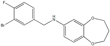 N-[(3-bromo-4-fluorophenyl)methyl]-3,4-dihydro-2H-1,5-benzodioxepin-7-amine Struktur