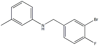 N-[(3-bromo-4-fluorophenyl)methyl]-3-methylaniline Struktur