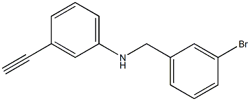 N-[(3-bromophenyl)methyl]-3-ethynylaniline Struktur