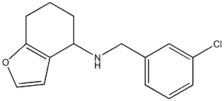 N-[(3-chlorophenyl)methyl]-4,5,6,7-tetrahydro-1-benzofuran-4-amine Struktur