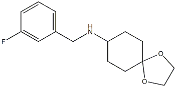 N-[(3-fluorophenyl)methyl]-1,4-dioxaspiro[4.5]decan-8-amine Struktur