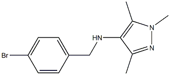 N-[(4-bromophenyl)methyl]-1,3,5-trimethyl-1H-pyrazol-4-amine Struktur