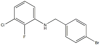 N-[(4-bromophenyl)methyl]-3-chloro-2-fluoroaniline Struktur