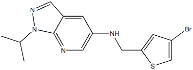 N-[(4-bromothiophen-2-yl)methyl]-1-(propan-2-yl)-1H-pyrazolo[3,4-b]pyridin-5-amine Struktur