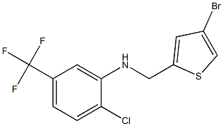 N-[(4-bromothiophen-2-yl)methyl]-2-chloro-5-(trifluoromethyl)aniline Struktur