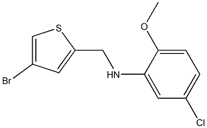 N-[(4-bromothiophen-2-yl)methyl]-5-chloro-2-methoxyaniline Struktur