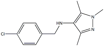 N-[(4-chlorophenyl)methyl]-1,3,5-trimethyl-1H-pyrazol-4-amine Struktur