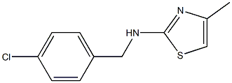 N-[(4-chlorophenyl)methyl]-4-methyl-1,3-thiazol-2-amine Struktur