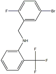 N-[(5-bromo-2-fluorophenyl)methyl]-2-(trifluoromethyl)aniline Struktur