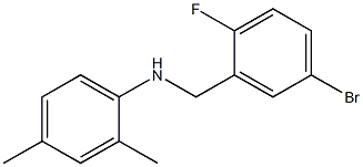 N-[(5-bromo-2-fluorophenyl)methyl]-2,4-dimethylaniline Struktur