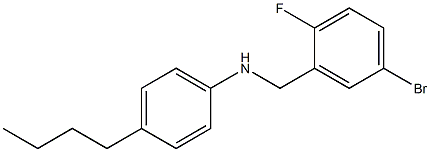 N-[(5-bromo-2-fluorophenyl)methyl]-4-butylaniline Struktur