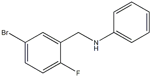 N-[(5-bromo-2-fluorophenyl)methyl]aniline Struktur