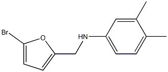 N-[(5-bromofuran-2-yl)methyl]-3,4-dimethylaniline Struktur