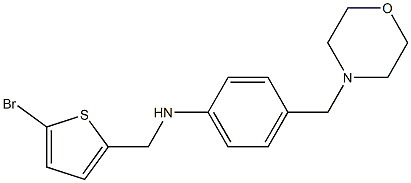 N-[(5-bromothiophen-2-yl)methyl]-4-(morpholin-4-ylmethyl)aniline Struktur