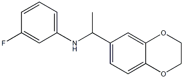 N-[1-(2,3-dihydro-1,4-benzodioxin-6-yl)ethyl]-3-fluoroaniline Struktur