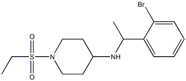 N-[1-(2-bromophenyl)ethyl]-1-(ethanesulfonyl)piperidin-4-amine Struktur