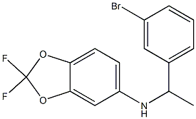 N-[1-(3-bromophenyl)ethyl]-2,2-difluoro-2H-1,3-benzodioxol-5-amine Struktur