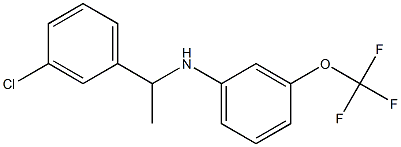 N-[1-(3-chlorophenyl)ethyl]-3-(trifluoromethoxy)aniline Struktur