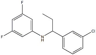 N-[1-(3-chlorophenyl)propyl]-3,5-difluoroaniline Struktur